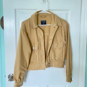 ABERCROMBIE & FITCH size xs tan jacket. worn once.great condition.